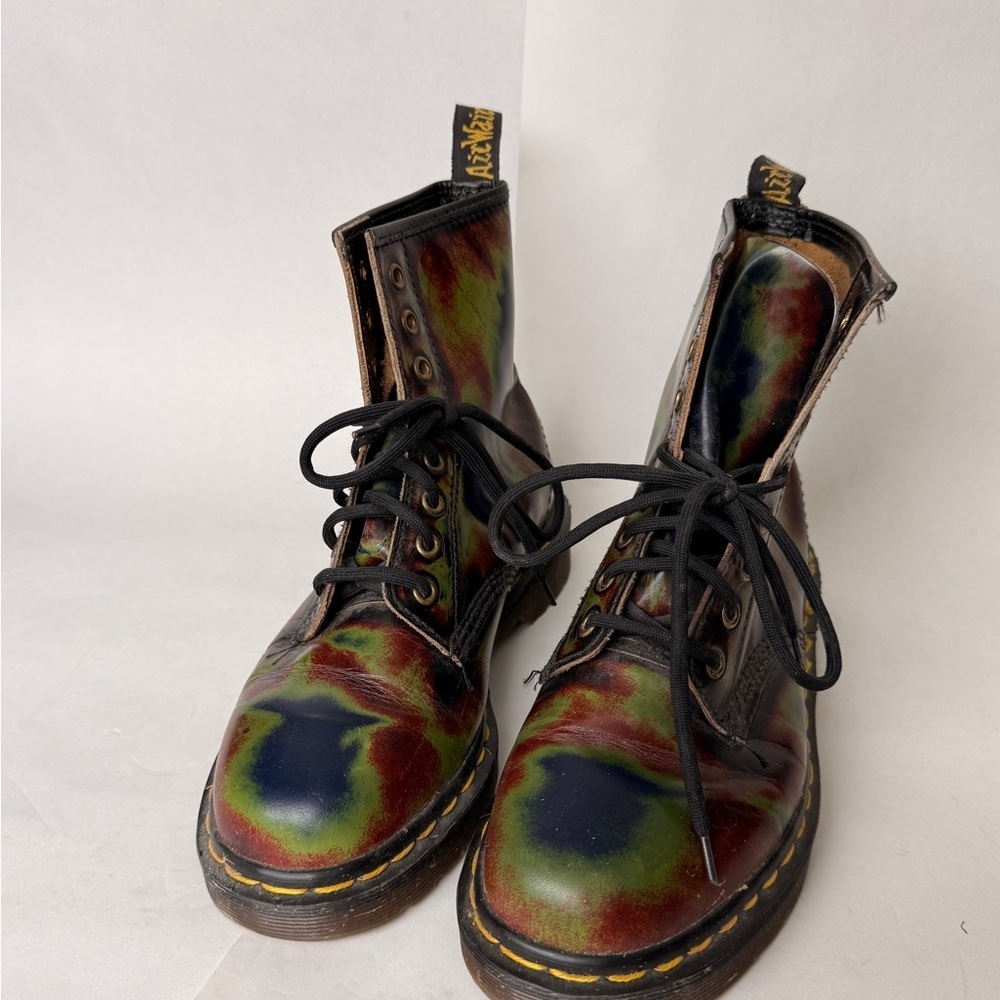 Dr. Martens 1460 Multi-Color Rub-Off Leather Boots Women’s UK Size 5 AirWair - Picture 7 of 7